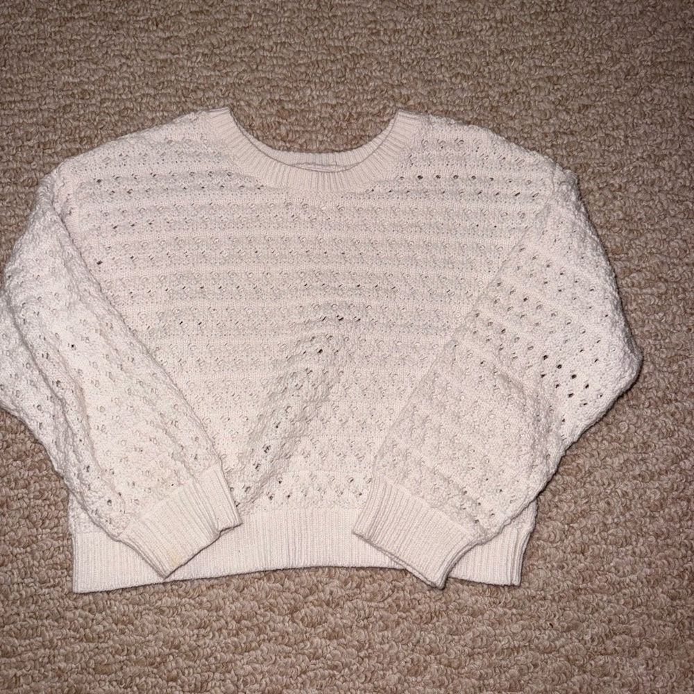 Cat & Jack Cream Textured Sweater